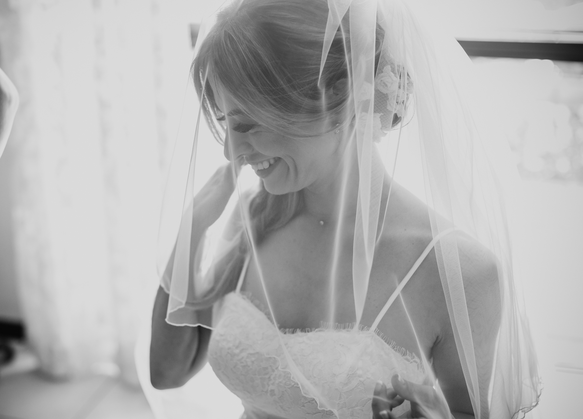 bride and her veil